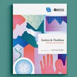 Conception graphique de la couverture du rapport d’activité de l’Institut de l’Audition